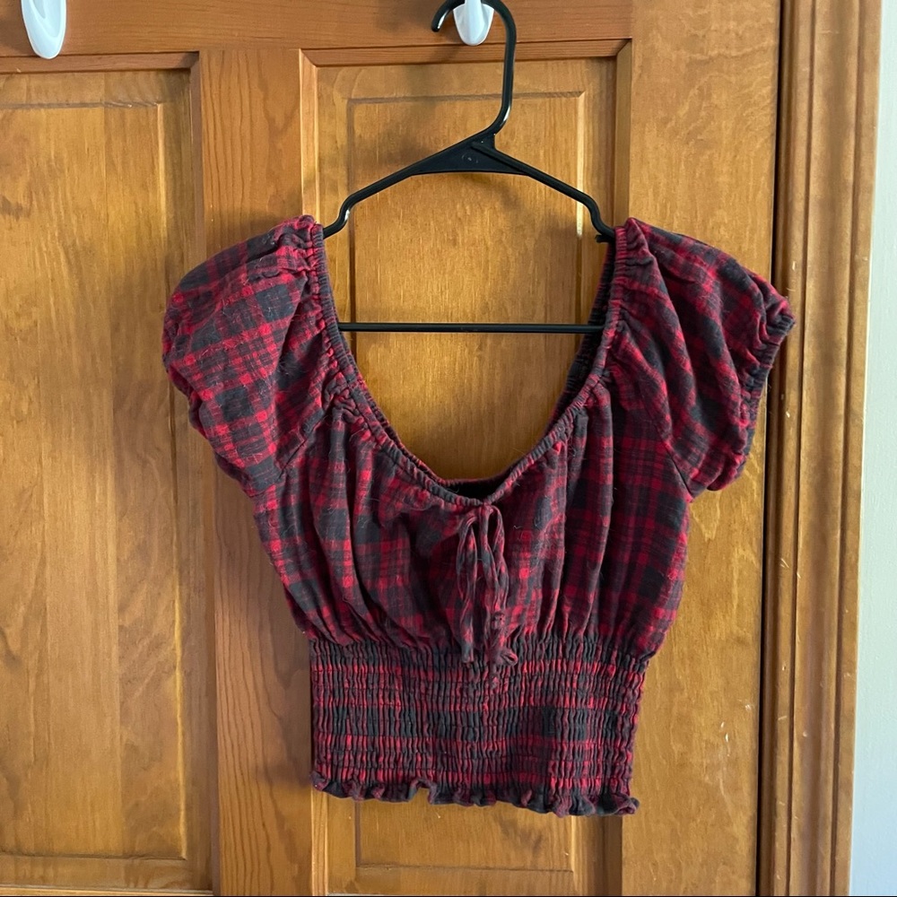plaid top - Picture 3 of 4